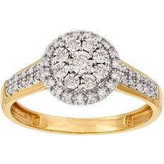 Diamanter Smycken Guldfynd Round Halo Ring - Gold/Diamonds