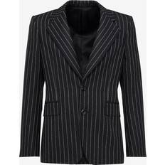 Alexander McQueen Ytterkläder Alexander McQueen Pinstripe wool suit jacket black