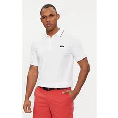 Calvin Klein Elastan/Lycra/Spandex - Herr Pikétröjor Calvin Klein Slim Pique Polo Shirt White