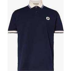 Gucci XS T-shirts & Linnen Gucci Mens Bracknell/mix Brand-patch Contrast-trim Stretch-cotton Polo Shirt