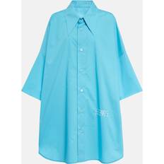 Dam - Turkosa Skjortor MM6 Maison Margiela Oversized cotton shirt blue
