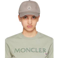Moncler Beige - Dragkedja Kläder Moncler Taupe Logo Cap 906 Charcoal Gray UNI