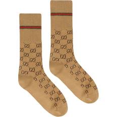 Gucci Herr Underkläder Gucci GG Web Socks - Camel/Brown