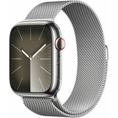 Apple Smartwatches Apple Watch Series 9 Gps + Cellular 45 Stålfodral Milanese Loop