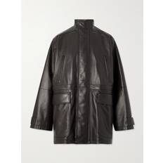 Balenciaga Jackor Balenciaga Oversized Leather Jacket Mens Brown