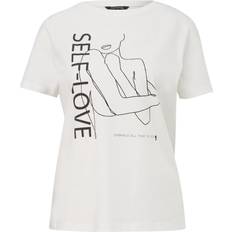 Comma T-shirts & Linnen Comma T-Shirt weiß schwarz