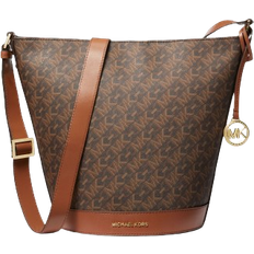 Bucketväskor Michael Kors Townsend Medium Empire Signature Logo Messenger Bucket Bag - Brown/Luggage
