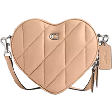 Coach Heart Crossbody With Quilting - Nappa Leather/Silver/Buff