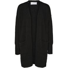 Selected Lulu Long Knitted Cardigan - Black