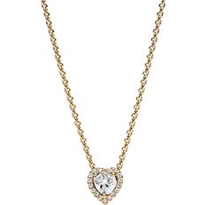 Pandora Blank Halsband Pandora Heart Collier Pendant Necklace - Gold/Transparent