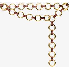 Michael Kors Dam Accessoarer Michael Kors Marisa Gold-tone And Leather Ring Belt
