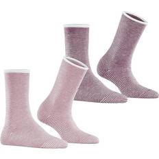 Esprit Women's Allover Stripe Socks 2-pack - Multicolour