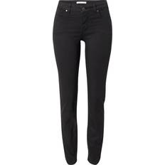Oui Dam Byxor & Shorts Oui Baxtor Slim Fit Jeans - Black Denim