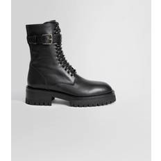 Ann Demeulemeester Womens Cisse Combat Boots Leather Black