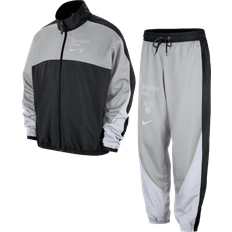 Nike Jumpsuits & Overaller Nike Brooklyn Nets Starting 5 Courtside Men's NBA Graphic Print Tracksuit - Black/Flat Silver/White