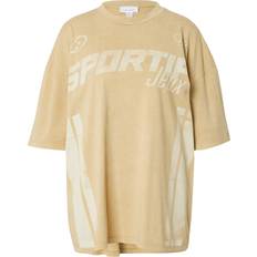 Topshop T-shirts Topshop graphic sportif washed oversized tee in stone-Neutral