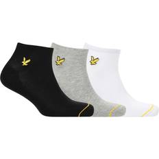 Lyle & Scott Underkläder Lyle & Scott White/Black/Grey Ross Pack Trainer Socks White, Black, Multi 7-11 Multicoloured