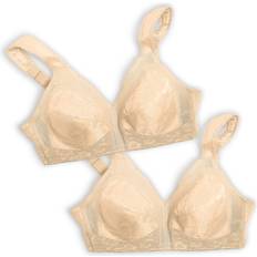 Playtex Women's Hour Original Comfort Strap Full Coverage Bra US4693, Available in Single and 2-Packs, Natural Beige/Natural Beige
