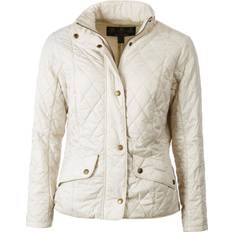Barbour Dam - Dragkedja Jackor Barbour Flyweight Cavalry Quilted Jacket - Pearl/Stone