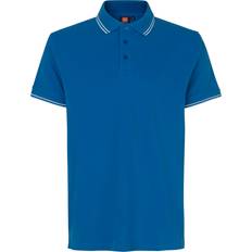 ID Stretch Contrast Polo Shirt - Azure