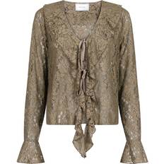 Dam - Spets Blusar Neo Noir Aninka Lace Blouse - Taupe