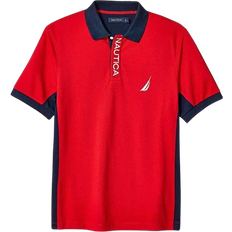 Nautica Men's Short Sleeve Color Block Polo Shirt - Red