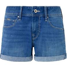 Pepe Jeans Shorts Pepe Jeans dam avslappnade korta Mw shorts, blå Denim-HT1 26W, Blå Denim-ht1
