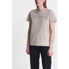 Moncler Beige - Dragkedja Kläder Moncler T-Shirt Maglia Maniche Corte Beige