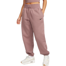 46 - Fleece Byxor Nike Women's Sportswear Phoenix Fleece Oversized Sweatpants - Smokey Mauve/Black
