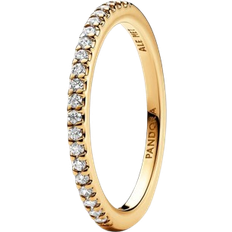 Pandora Guld - Silver Ringar Pandora Sparkling Band Ring - Gold/Transparent