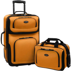 U.S. Traveler Rio Expandable Carry On Luggage - 2 delar