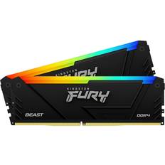 16 GB - DDR4 RAM minnen Kingston Fury Beast RGB Black DDR4 3600MHz 2x16GB (KF436C18BB2AK2/32)