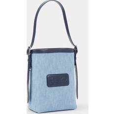 Kenzo Bucketväskor Kenzo 18' Denim And Leather Bucket Bag Stone Bleached Blue Womens Size One