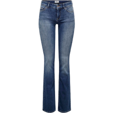 Dam - Ekologiskt material - Midiklänningar Kläder Only Blush Flared Fit Low Waist Jeans - Blue/Medium Blue Denim