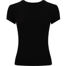 Dam - Svarta - Viskos T-shirts Gina Tricot Soft Touch Top - Black