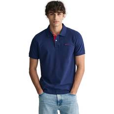 Gant Elastan/Lycra/Spandex T-shirts & Linnen Gant Mens Pique Polo Shirt Persian Blue