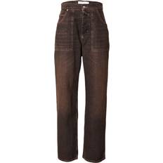 Topshop Dam Jeans Topshop – Bruna jeans snickarstil med tvättad finish-Brown