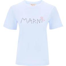 Marni Herr Kläder Marni Blue Mending T-Shirt 00B21 Light Blue IT