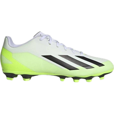 Adidas Hårt underlag (FG) - Unisex Fotbollsskor adidas X Crazyfast.4 FG - Cloud White/Core Black/Lucid Lemon