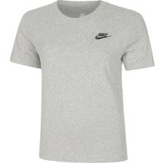 Nike Bomull - Dam - Långa kjolar T-shirts & Linnen Nike Sportswear Club Essentials T-shirt - Dark Gray Heather/Black
