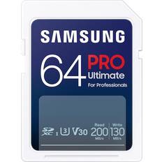 Samsung 64 GB - Class 10 Minneskort & USB-minnen Samsung PRO Ultimate SDXC Class 10 UHS-I U3 V30 200/100MB/s 64GB