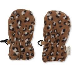 Leopard Vantar Barnkläder Konges Sløjd Hezla Mittens - Leo Brown