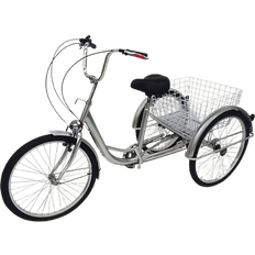 Trehjulingar Ccauub Adult Tricycle 24" 2024 - Silver with Light