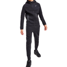 Inga fluorkarboner Barnkläder Nike Junior Tech Fleece Full Zip Hoodie - Black