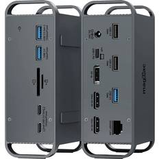 Nördic 1 to 15 USB-C docking station triple monitors 2xHDMI 1xDP 4K60Hz 7xUSB 1xUSB-C PD65W 1xRJ45 1xSD 1xMicro SD Thunderbolt 3/4 USB4