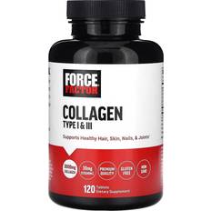 Kalcium - Kollagen Kosttillskott Force Factor Collagen Type I & III 3000mg 120 st
