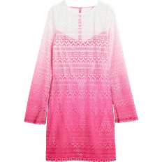 H&M Korta klänningar H&M Hole Patterned Jersey Dress - Bright Pink