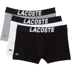 Lacoste Boxers Kalsonger Lacoste Men's Logo Trunks 3-pack - Black/White/Heather Grey