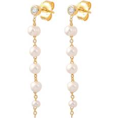 Hultquist Agnes Earrings - Gold/Pearls/Transparent