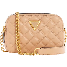 Guess Axelremsväskor Guess Giully Quilted Camera Crossbody Bag - Beige